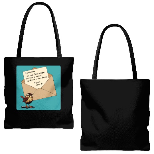 Cute Little Angry Bird Design Tote Bags (AOP)