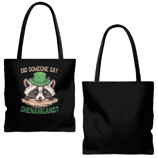 Did Someone Say Shenanigans? Cute Raccoon Tote Bags (AOP)
