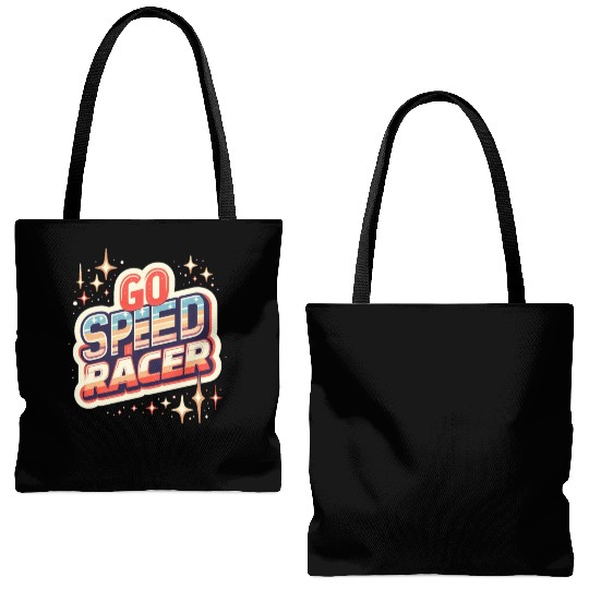 Go speed racer Tote Bags (AOP)