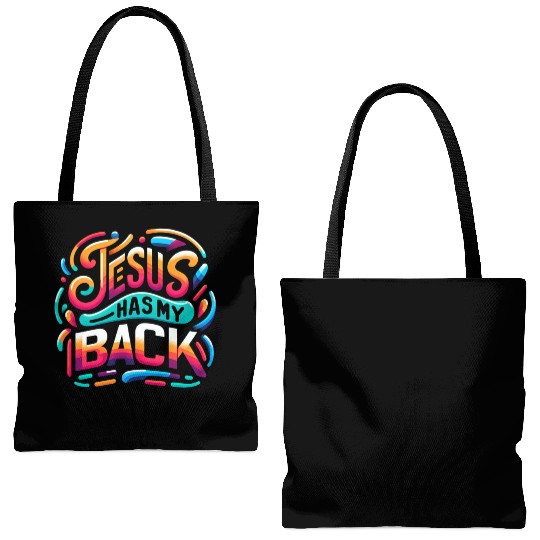 Jesus Has My Back 24 Tote Bags (AOP)