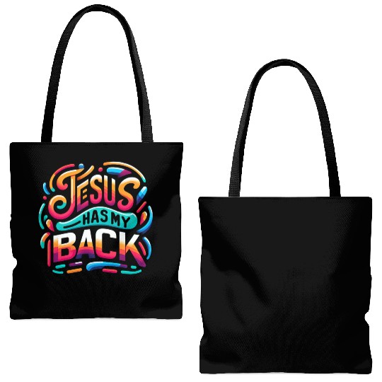 Jesus Has My Back 24 Tote Bags (AOP)