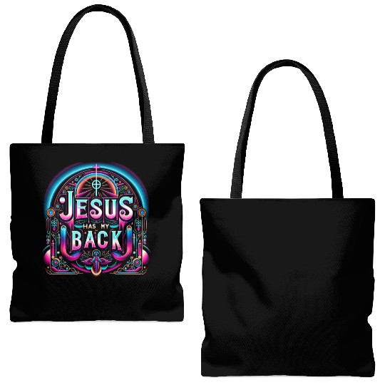 Jesus Has My Back 26 Tote Bags (AOP)