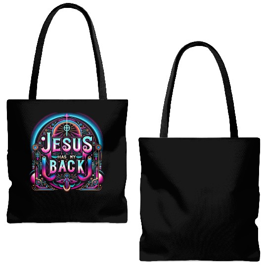 Jesus Has My Back 26 Tote Bags (AOP)