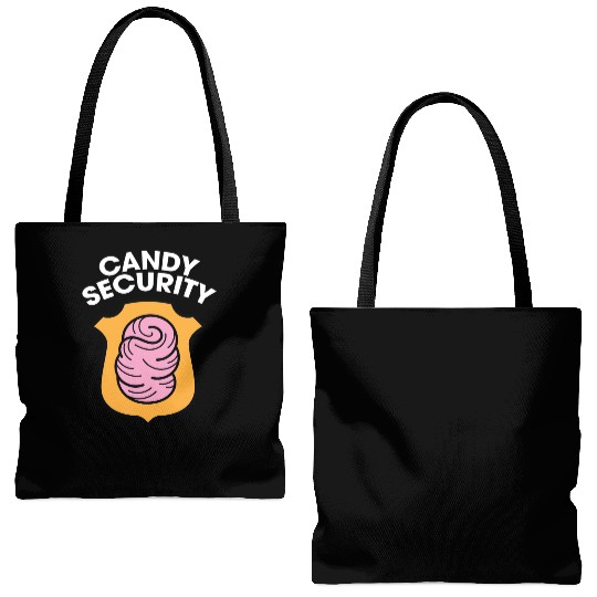 Candy Security Mom Dad Matching Birthday Costume Tote Bags (AOP)