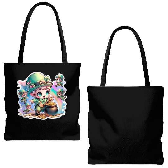 Saint Patrick's Day Chibi Leprechauns Tote Bags (AOP)