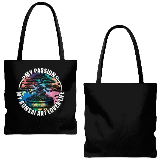 Bonsai Art Lover My Passion My Bonsai Japanese Art Tote Bags (AOP)