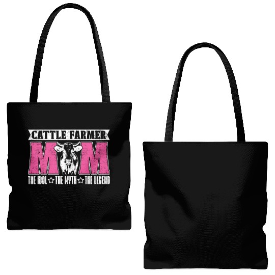 Cattle Farmer Mom The Idol The Myth Dairy Farmer Tote Bags (AOP)