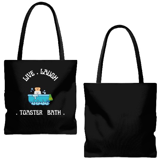 live laugh toaster bath Tote Bags (AOP)