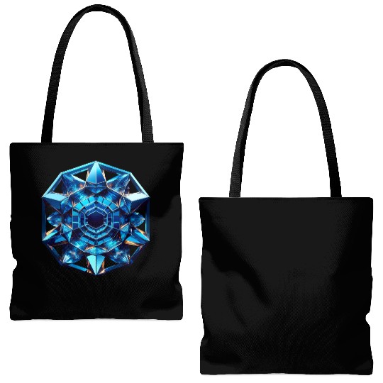 Sapphire Abstract Crystal Tote Bags (AOP)