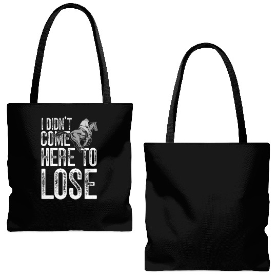 Funny Kentucky derby horse racing jockey Tote Bags (AOP)