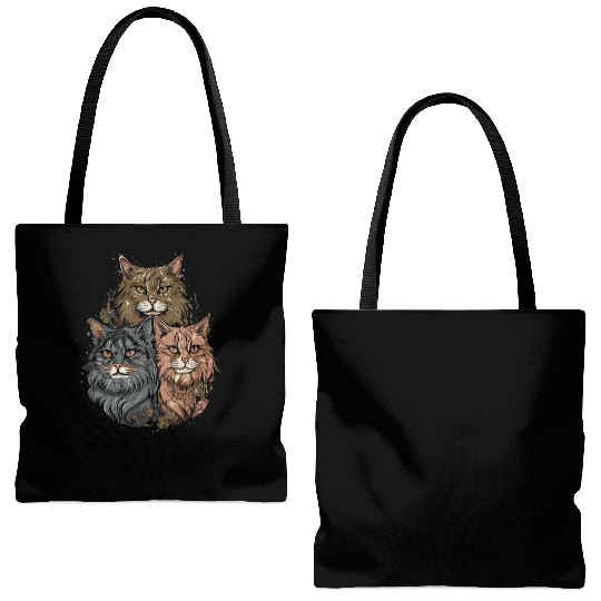 Maine Cat Gang Tote Bags (AOP)