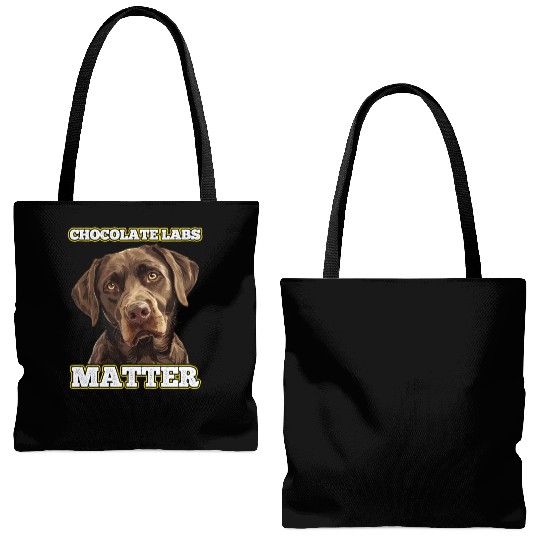 Brown Labrador CHOCOLATE LABS MATTER Labrador Tote Bags (AOP)