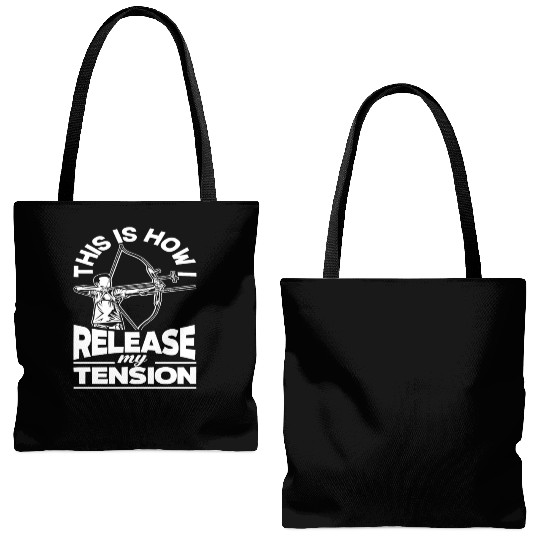 Bow Archery Pun Tote Bags (AOP)