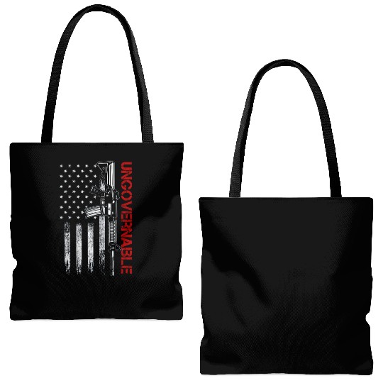 Ungovernable Become Ungovernable American USA FLag Tote Bags (AOP)