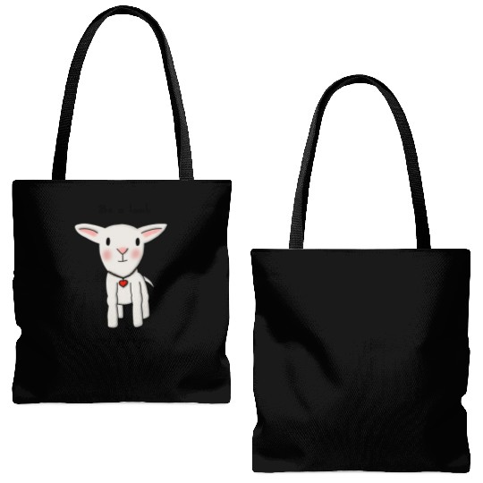 Be a Lamb and Go Vegan Tote Bags (AOP)