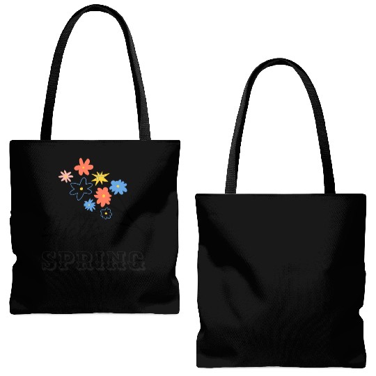 Hello Spring Flower Season Tote Bags (AOP)