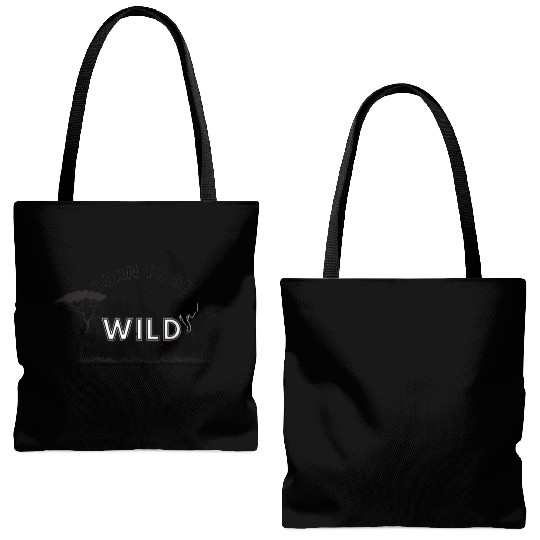 Born To Be Wild Silhouettes Tote Bags (AOP)