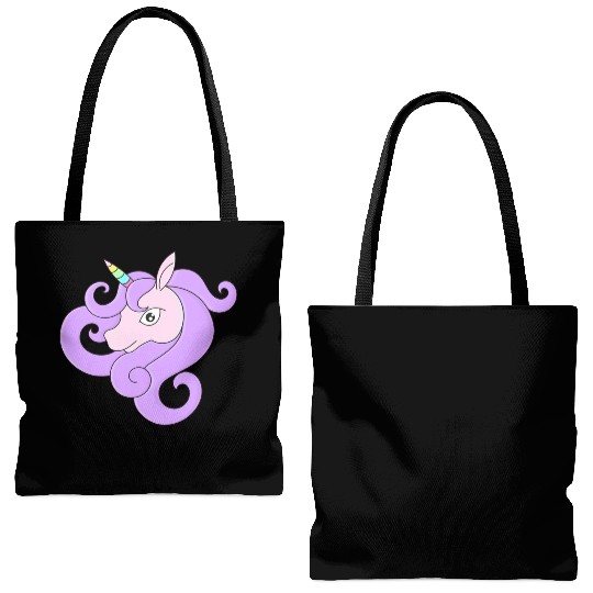 pony lucu Tote Bags (AOP)