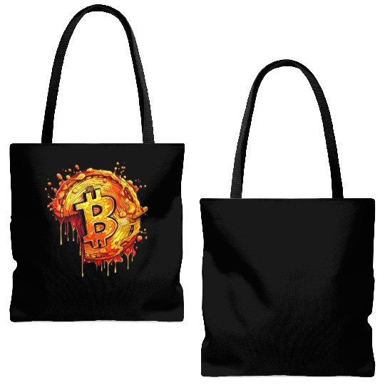 Bitcoin Pizza Day Funny Crypto Currency Trading Tote Bags (AOP)