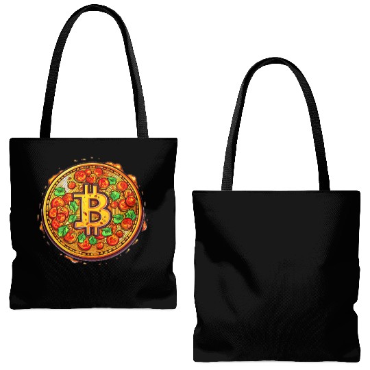 Pizza Bitcoin Funny Mining Crypto Currency Trader Tote Bags (AOP)