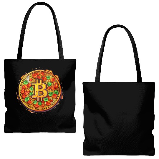 Pizza Bitcoin Funny Mining Crypto Currency Trader Tote Bags (AOP)