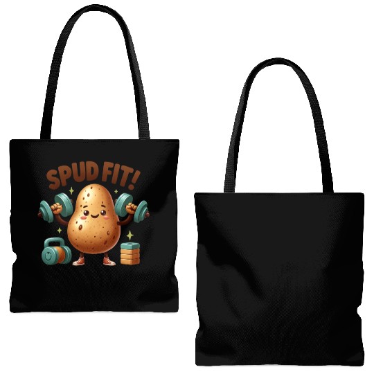 Spud Fit: Lifting Potato Gym Tote Bags (AOP)