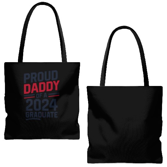 "Proud Daddy of a 2024 Graduate" Senior Class Tote Bags (AOP)