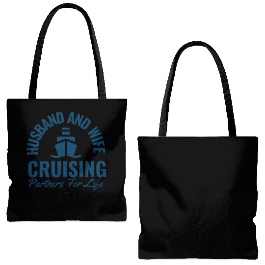 Husband And Wife Cruising Partners For Life Tote Bags (AOP)