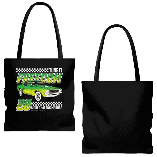 Racing OLD car illustrated | muscle car Tote Bags (AOP)