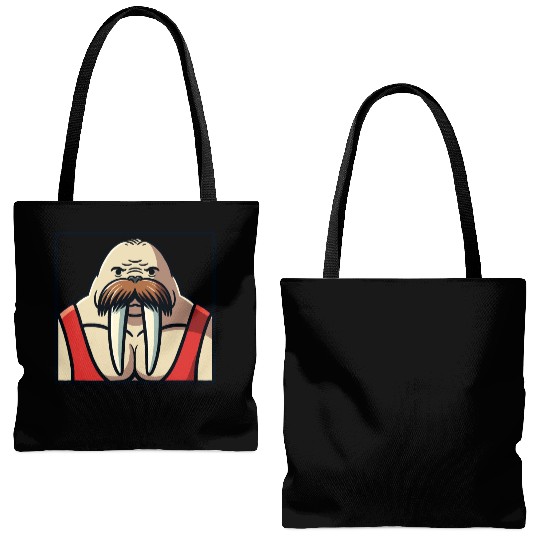 Walrus Wrestler Tote Bags (AOP)