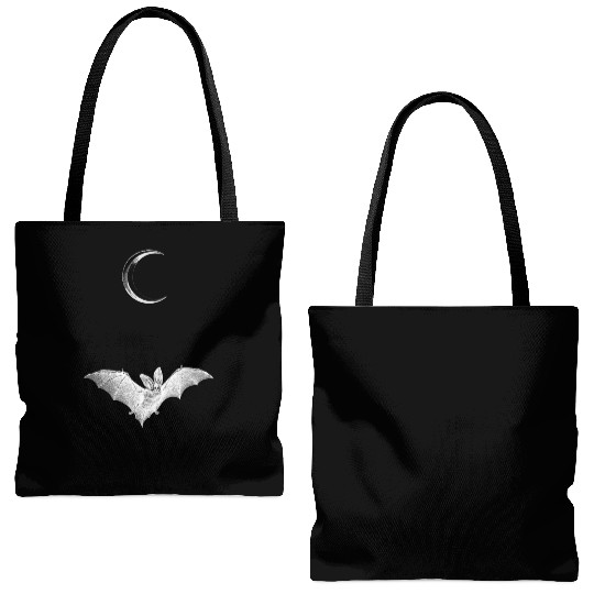 Bat Moon Tote Bags (AOP)