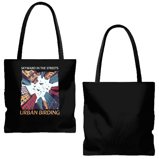 Urban Birdwatching Skyward In Streets Urban Birdin Tote Bags (AOP)