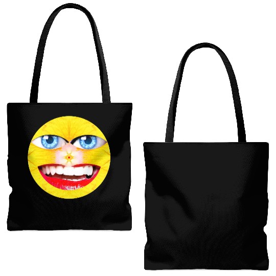 Smile Face Have a Nice Day Promote Happiness Joy Tote Bags (AOP)