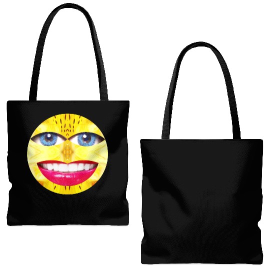 Smile Face Have a Nice Day Promote Happiness Joy Tote Bags (AOP)