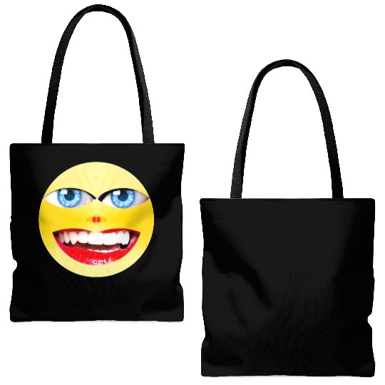 Smile Face Have a Nice Day Promote Happiness Joy Tote Bags (AOP)