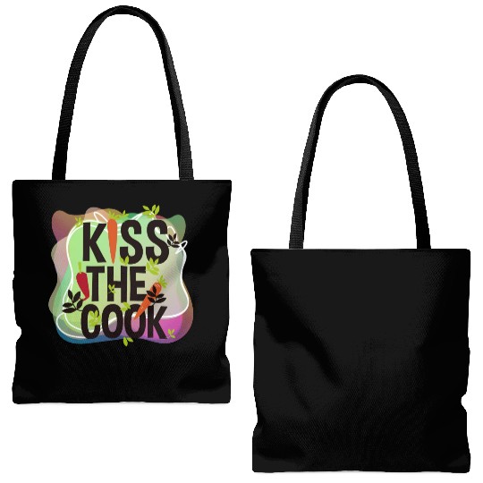 Vector Cartoon Kiss The Cook Carrot Metaphor Art Tote Bags (AOP)