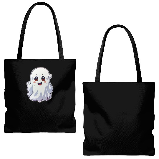 Cute Ghost Chibi Tote Bags (AOP)