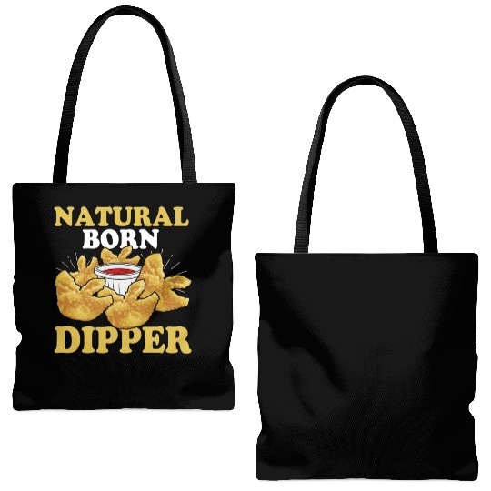 Natural Born DipperFunny Crab Rangoon Tote Bags (AOP)