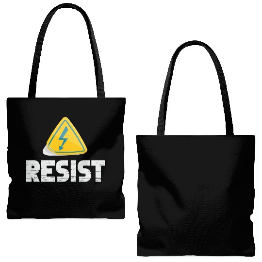 Resist Electrical Engineer Physicist Electrician Tote Bags (AOP)