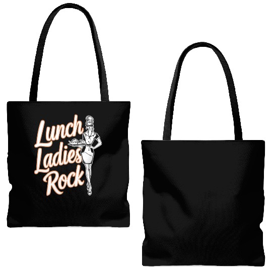 School Lunch Lady School Worker Cafeteria Lady Tote Bags (AOP)
