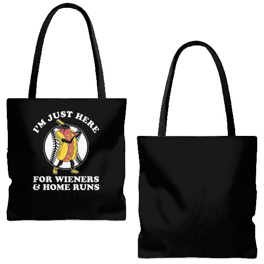 Baseball Design for Women Men Wieners Home Runs Tote Bags (AOP)