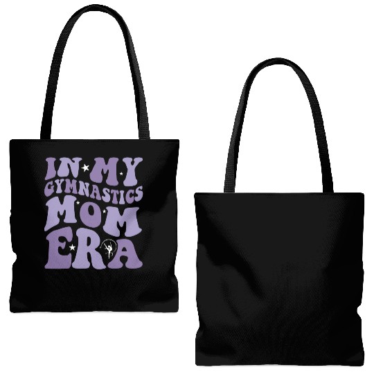 In My Gymnastics Mom Era on back Tote Bags (AOP)