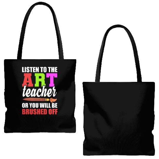 Funny Art Teacher Art Critic Tote Bags (AOP)