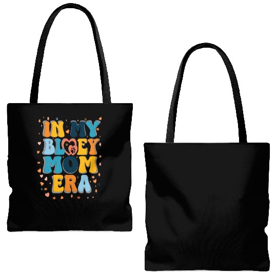 Women in My Mom Era Mama Dog Paw Funny Letter Tote Bags (AOP)