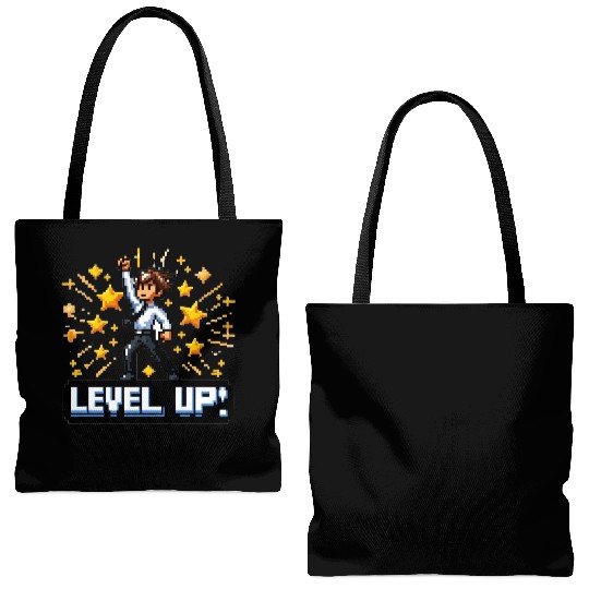 Game On: Triumphant Ascension - Level Up Tote Bags (AOP)