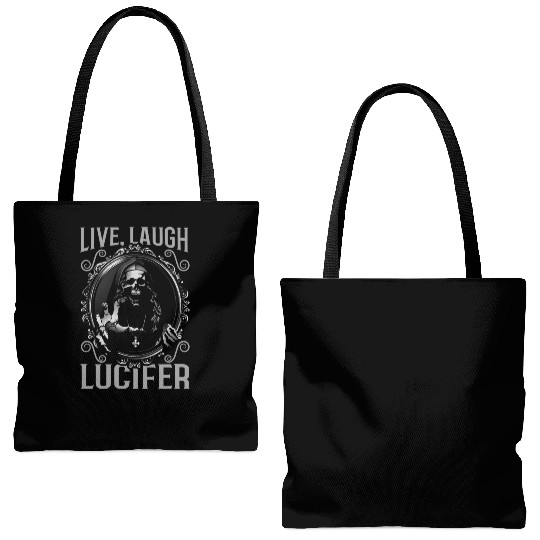 Live Love Lucifer Goth Festival Death Metal Tote Bags (AOP)