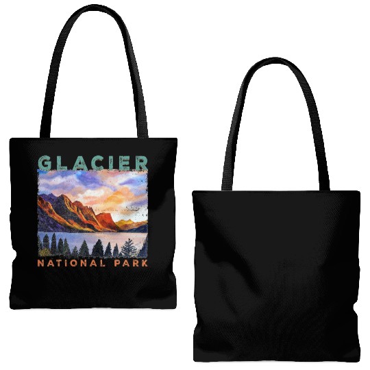 Glacier National Park US Montana parks Tote Bags (AOP)