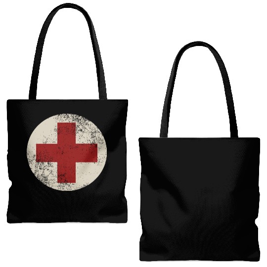 WW2 Combat Medic Symbol Tote Bags (AOP)