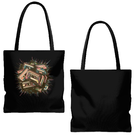 80s Retro Cassette Classic Cassette Tape for a Tote Bags (AOP)