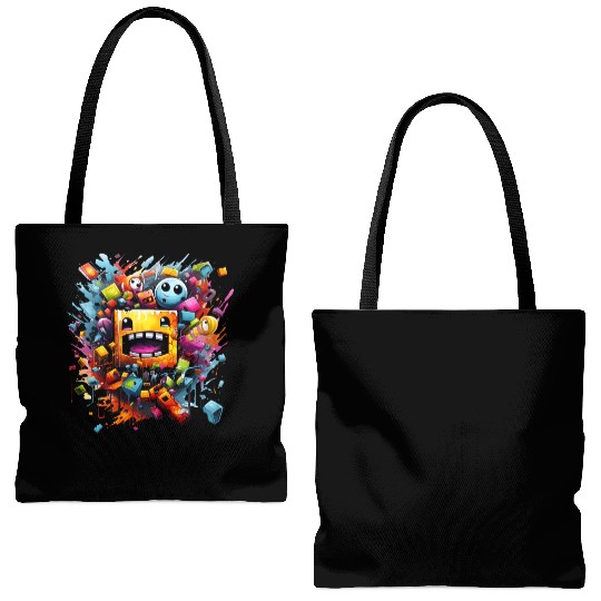 geometry dash Tote Bags (AOP)